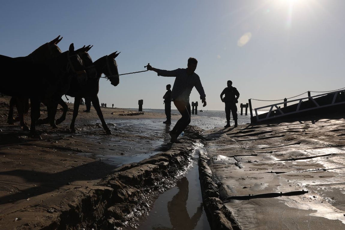 Fotos: La Hermandad de Cádiz cruza el río Guadalquivir