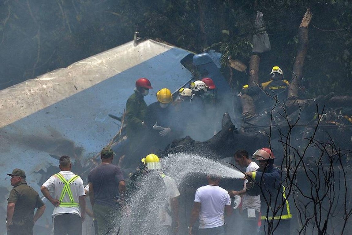 En imágenes: accidente de avión en Cuba