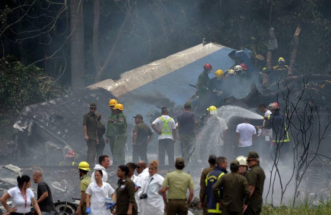 En imágenes: accidente de avión en Cuba