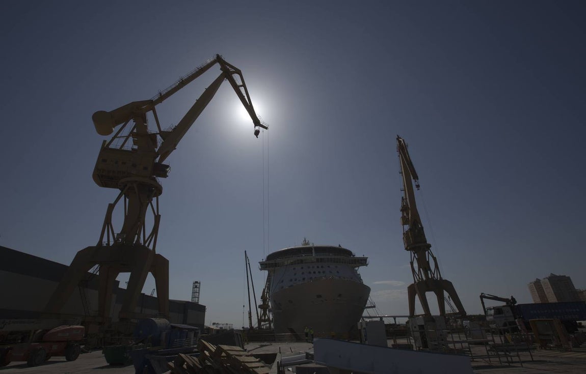 Fotos: La reparación del &#039;Mariner of the seas&#039; en Cádiz, en imágenes