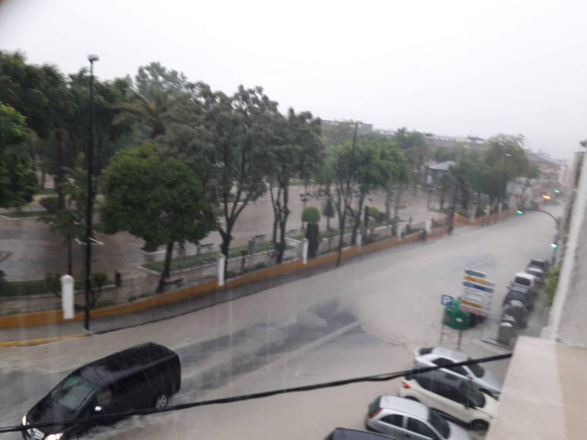 La tormenta de Lucena, en imágenes