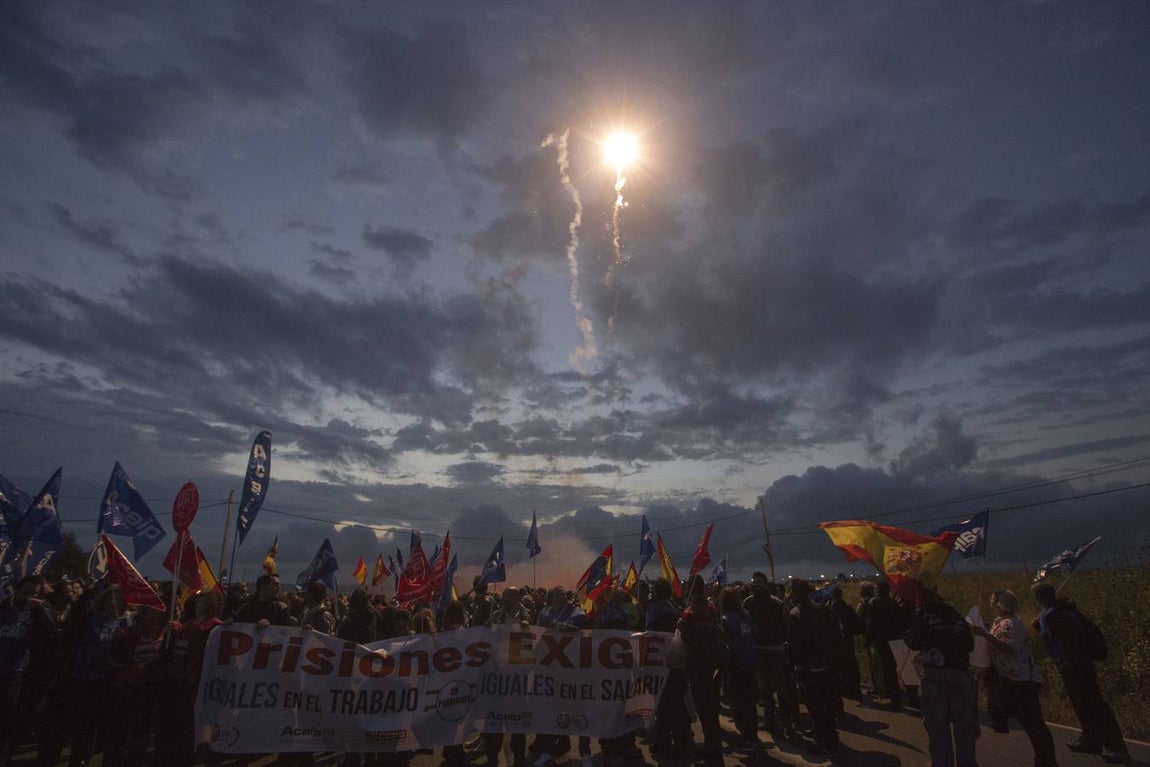 Manifestación de los funcionarios de prisiones