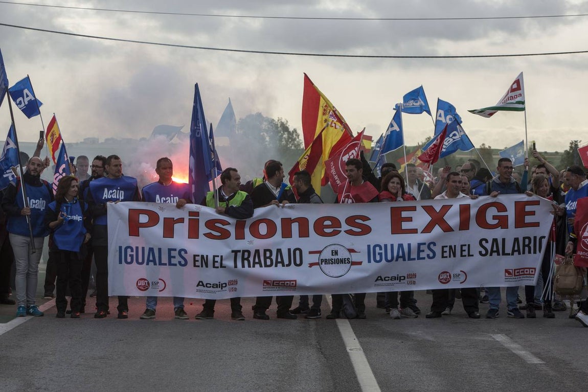 Manifestación de los funcionarios de prisiones