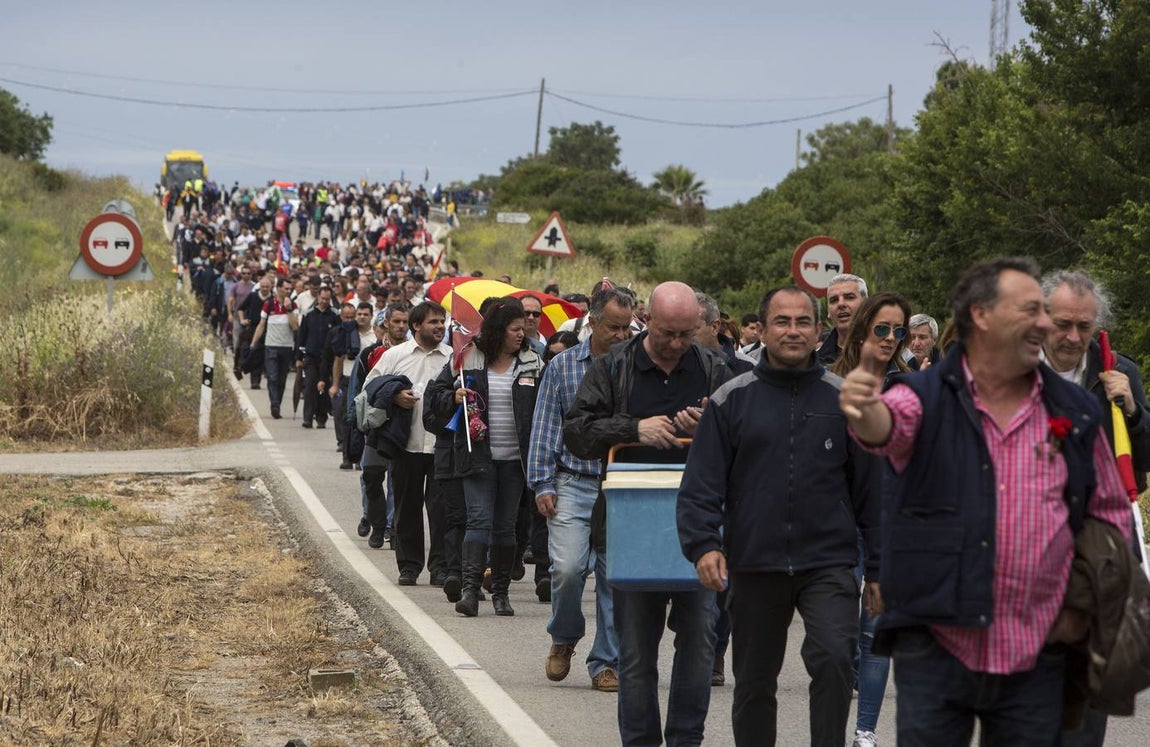 Manifestación de los funcionarios de prisiones