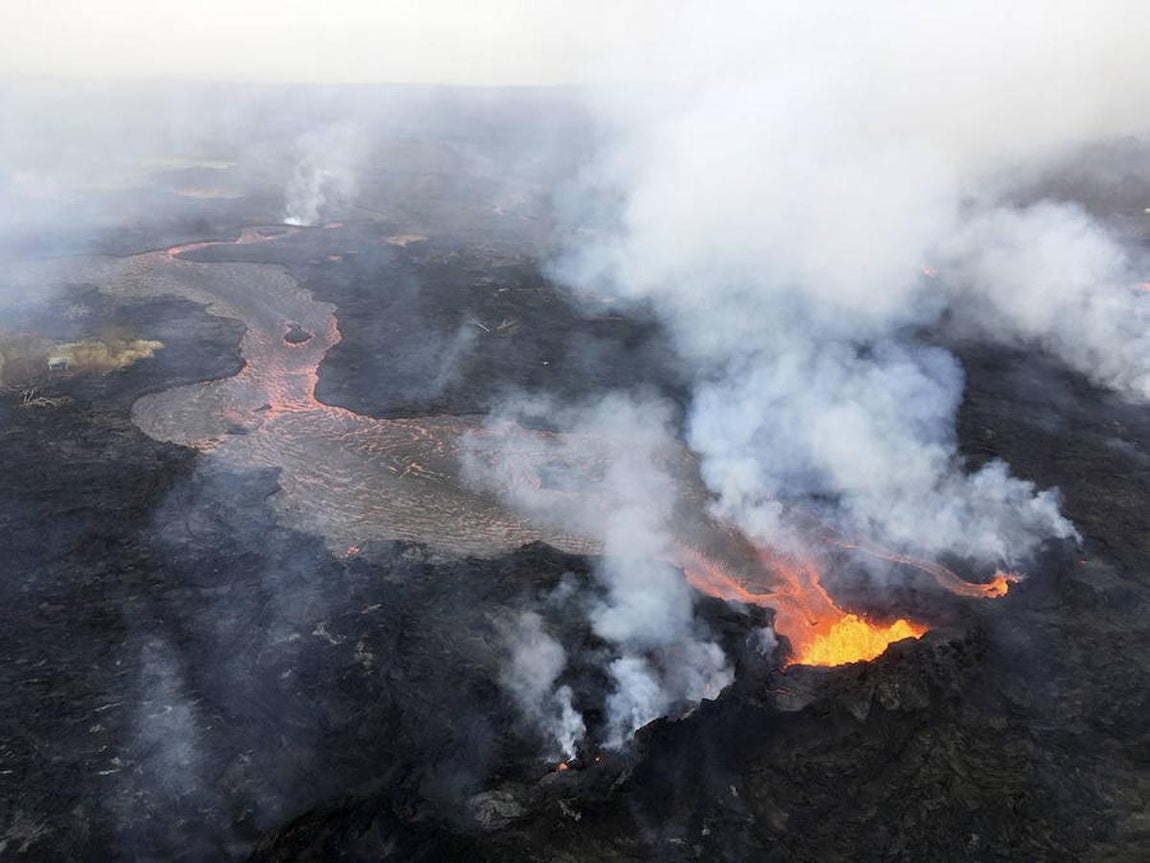 La erupción en curso de Kilauea es la más grande en décadas, destruyendo más de 40 casas hasta la fecha y desplazando a miles. 