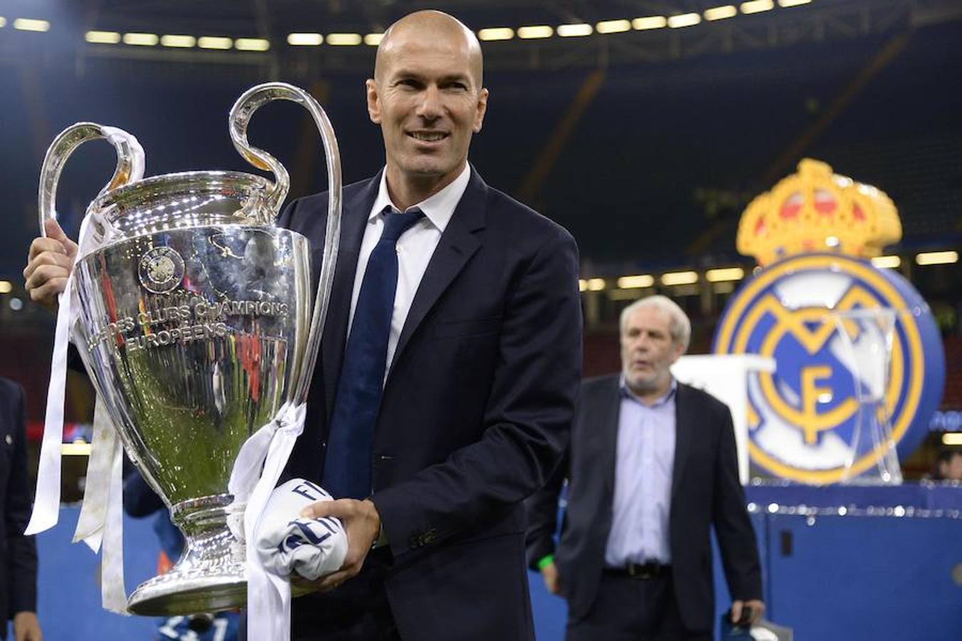 Zidane, con su segunda Copa de Europa como entrenador, la que consiguió contra la Juventus en Cardiff. 
