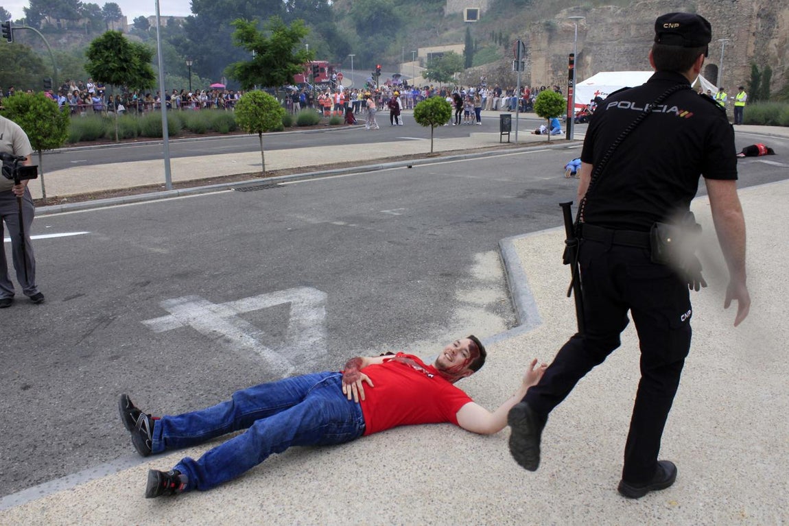 El simulacro de atentado terrorista de Toledo, en imágenes