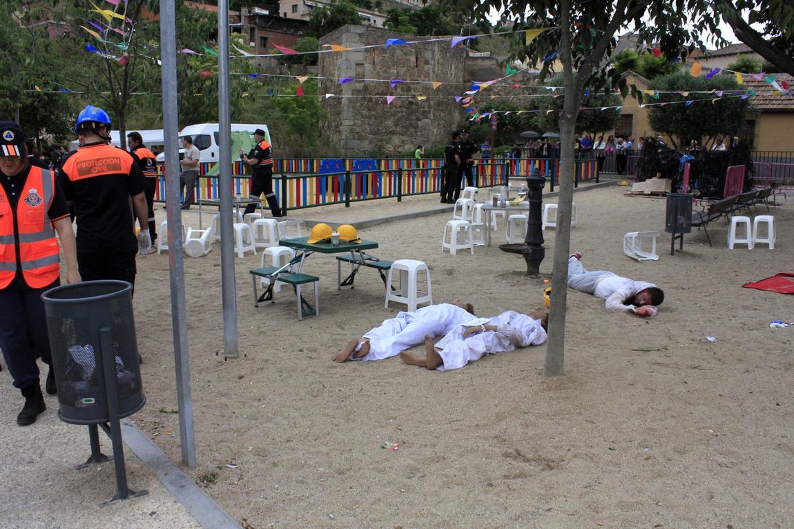 El simulacro de atentado terrorista de Toledo, en imágenes