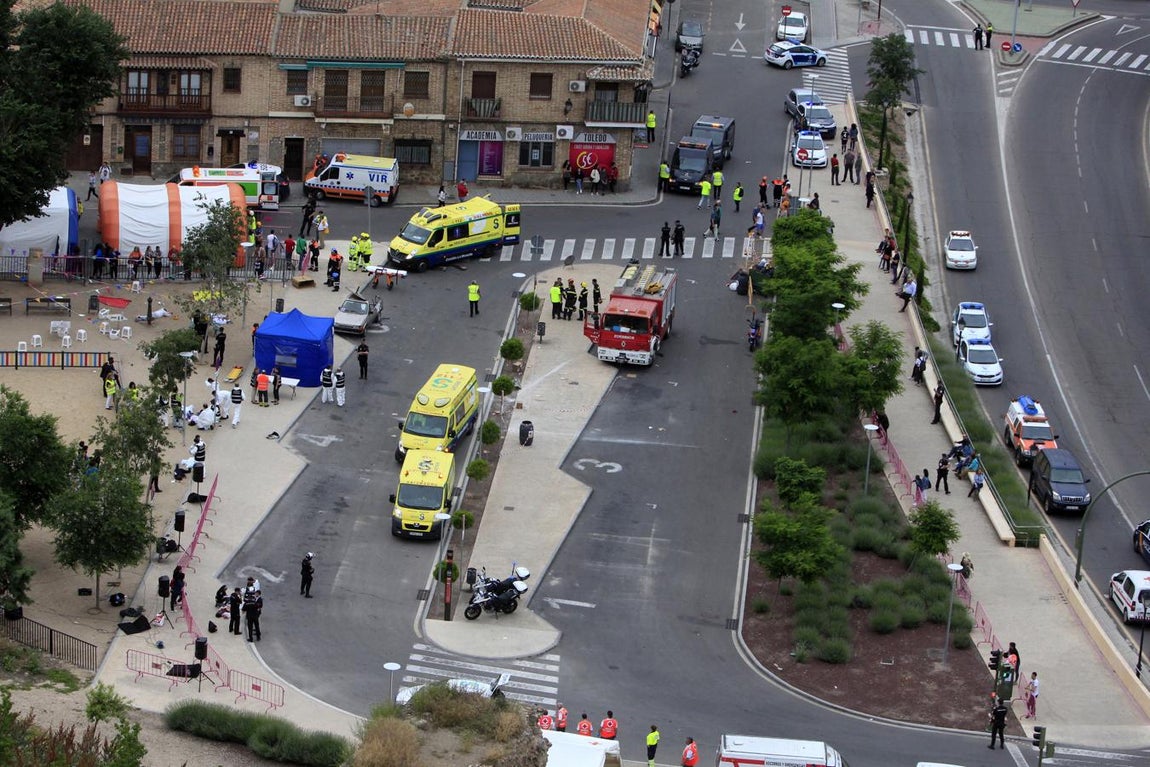 El simulacro de atentado terrorista de Toledo, en imágenes