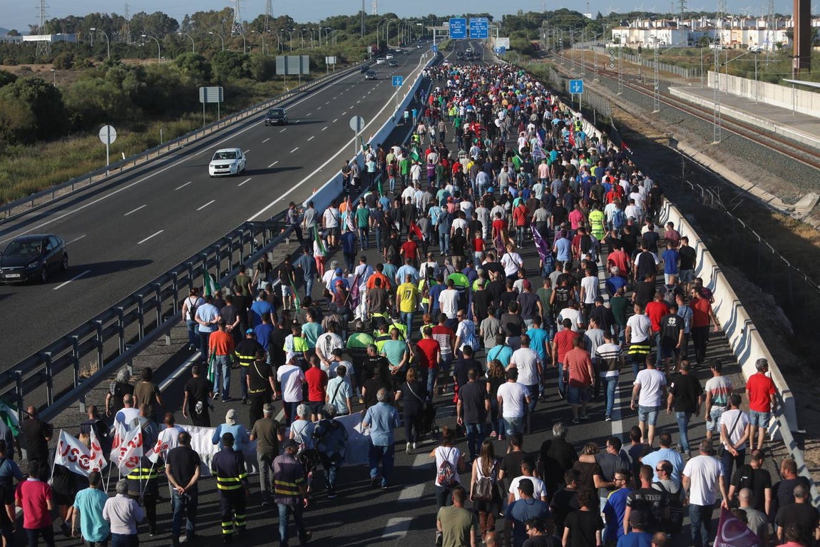 Las imágenes de la huelga del metal en la Bahía de Cádiz