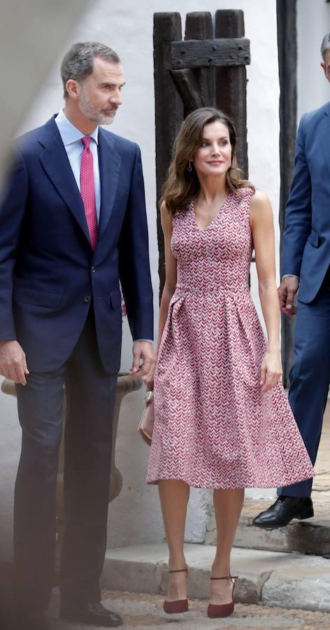 Don Felipe y Doña Letizia en el Palacio del Gobernador de la ciudad tejana de San Antonio. 