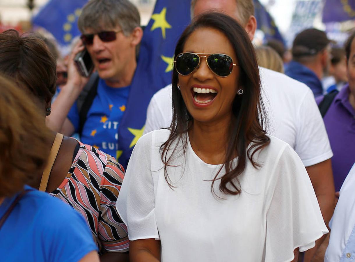 Manifestación anti-Brexit. La activista contra el Brexit, Gina Miller, se une a los partidarios de la UE