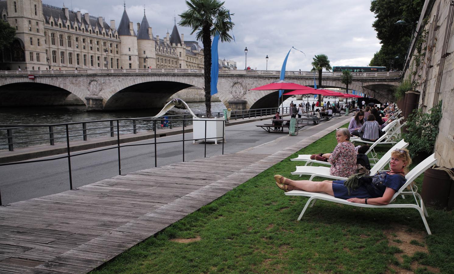 Así es la «playa» de París. 