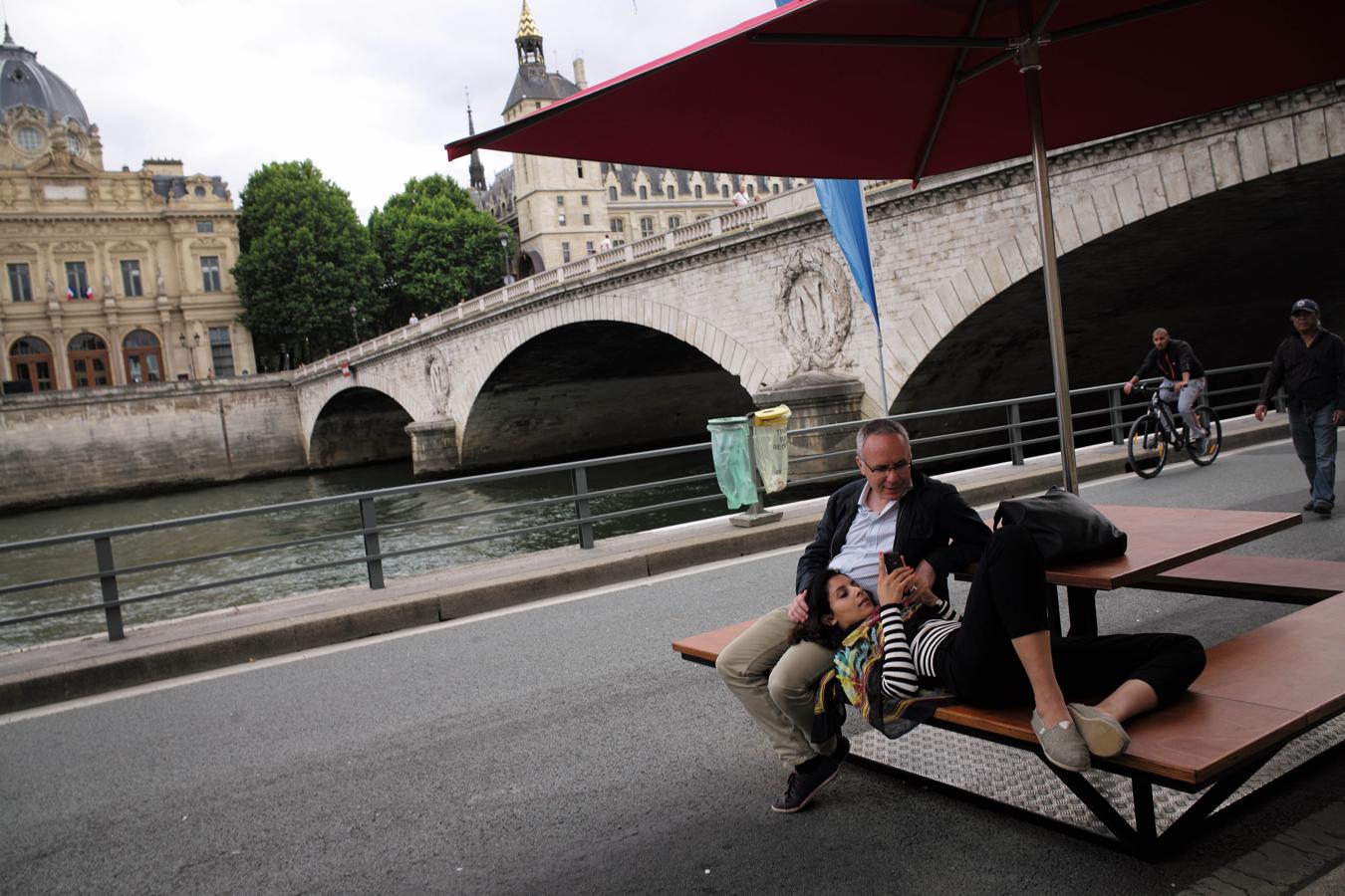 Así es la «playa» de París. 