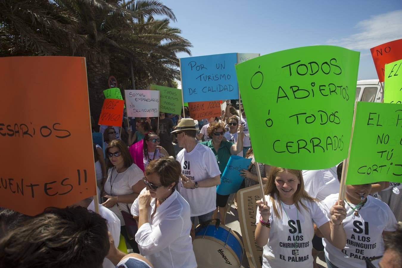 Manifestación en El Palmar