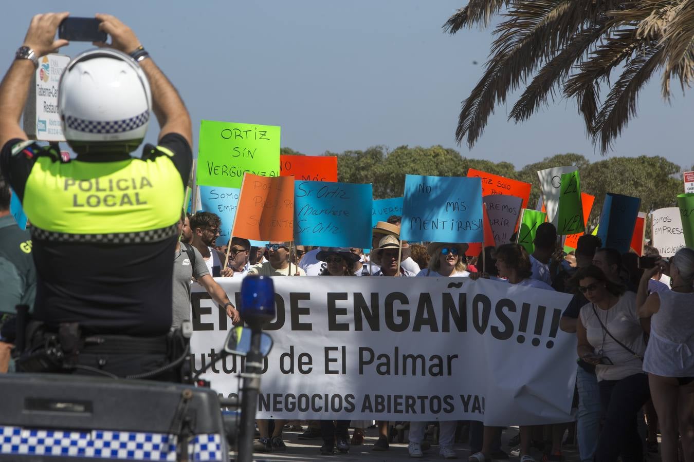 Manifestación en El Palmar