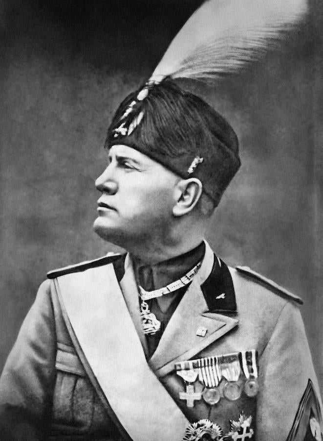 Fotografía de Benito Mussolini. 
