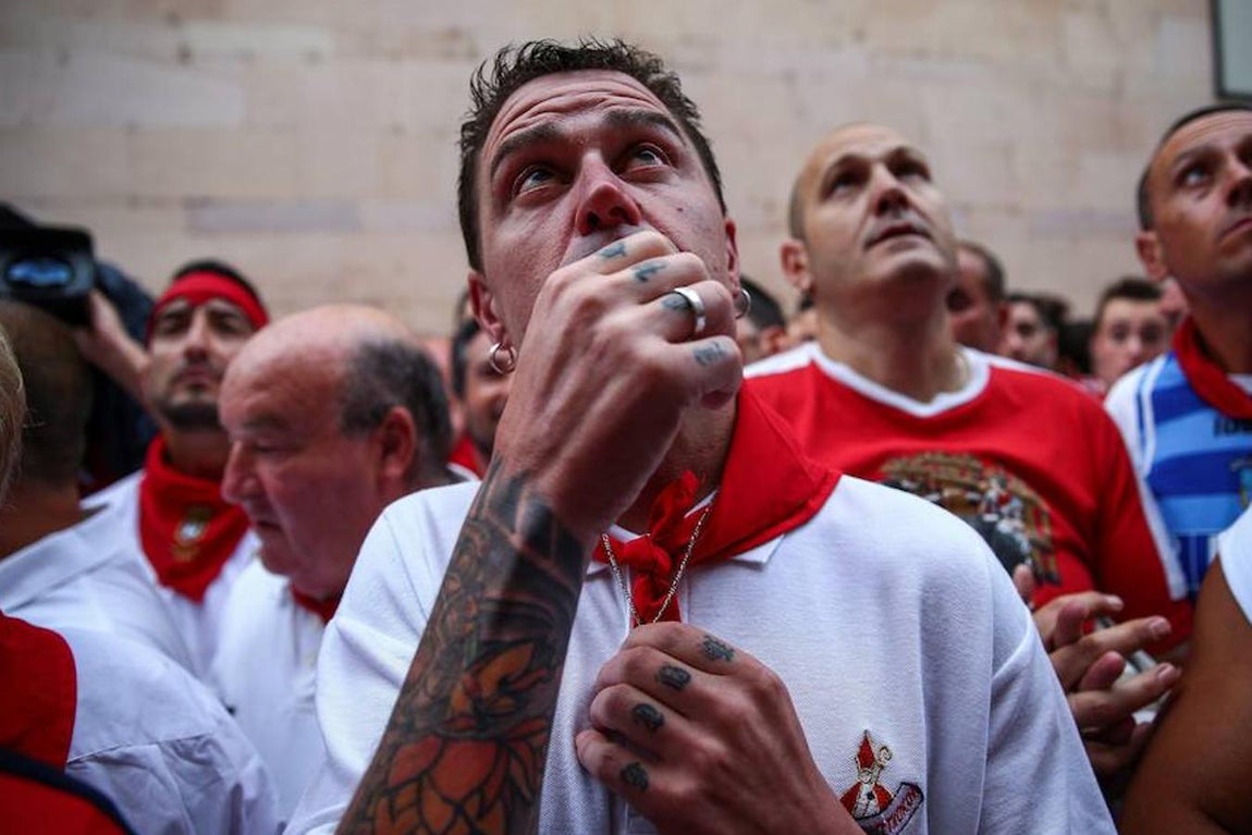 Las mejores imágenes del encierro de San Fermín del 7 de julio