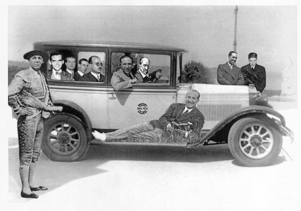 Homenaje de los poetas del 27 a Góngora. Rafael Alberti, Dámaso Alonso, Gerardo Diego, Federico García Lorca y el torero Sánchez Mejías