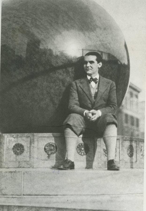 Lorca en la Universidad de Columbia donde escribió «Poeta en Nueva York». 
