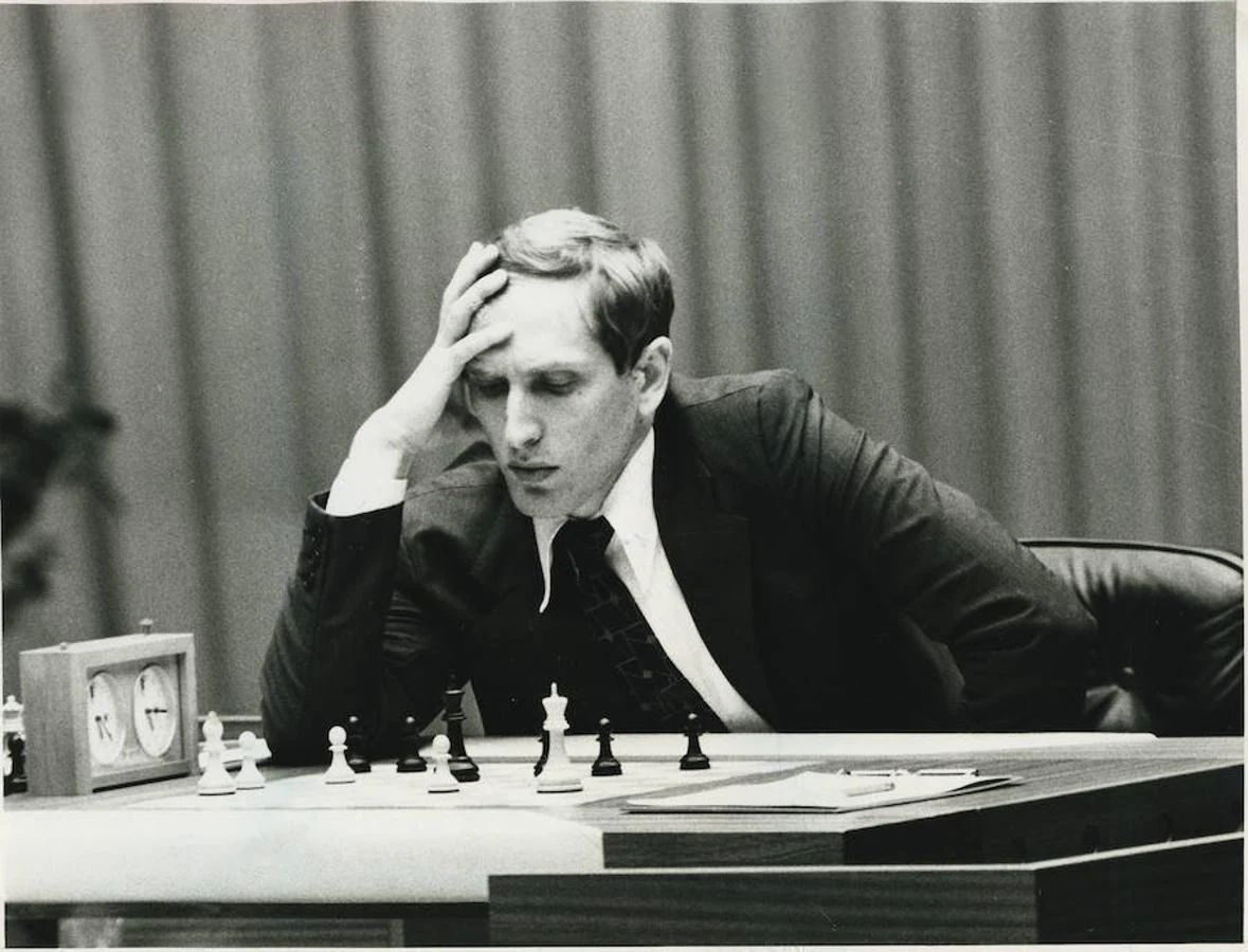 Final del campeonato del mundo de ajedrez entre Bobby Fischer y Boris Spassky en Islandia 1972. 
