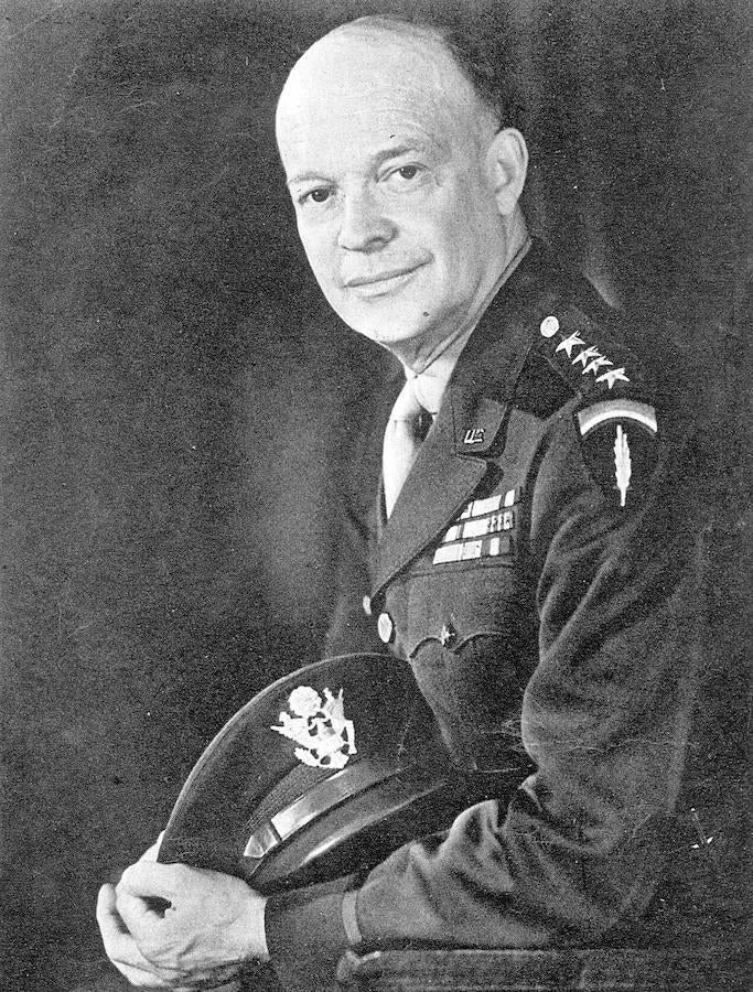 Retrato de Diwght Eisenhower. 