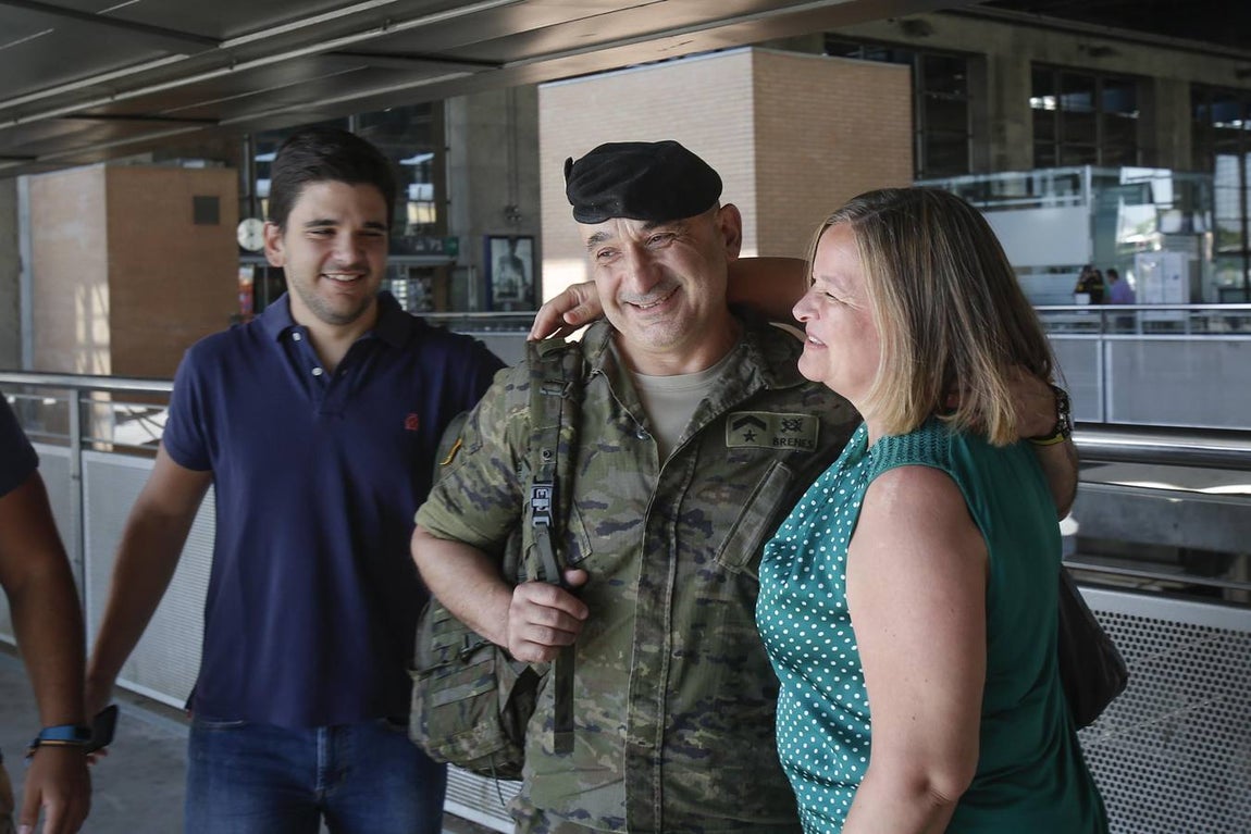 El regreso a Córdoba de los soldados de la Brigada de Cerro Muriano, en imágenes