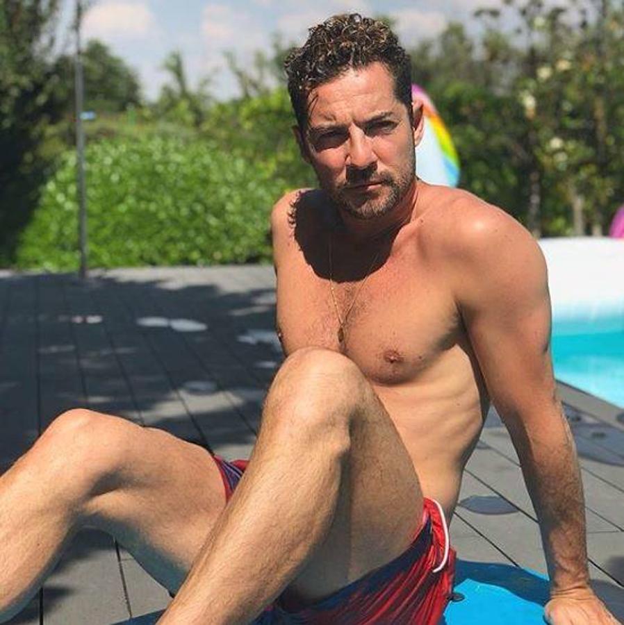 David Bisbal. El cantante ha aprovechado uno de sus fines de semana libre para pasar tiempo con su hija Ella y su mujer Rosanna Zanetti. De aquella reunión familiar, quedan estos posandos de piscineo en los que el artista muestra su perfil más seductor