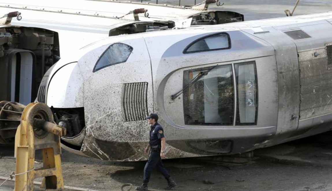 La cabina del Alvia vista desde el exterior. 