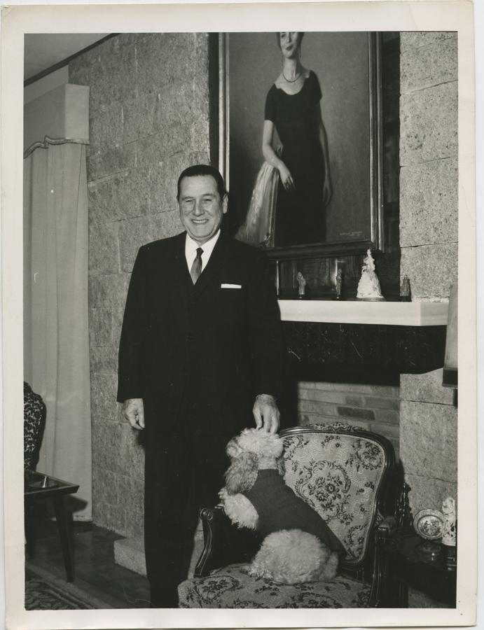 Perón en su casa de Madrid. 