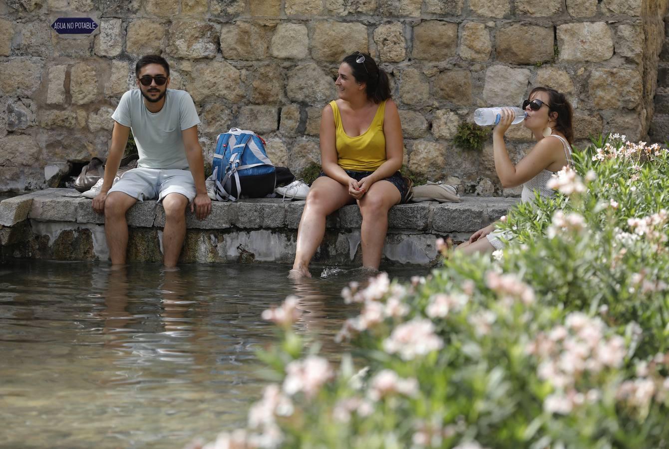 Las fuentes, un recurso contra el calor en Córdoba, en imágenes