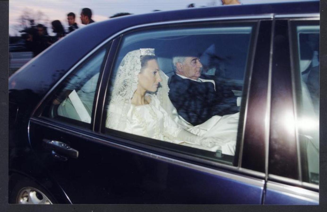 Isidoro Álvarez junto a su hija Marta el día de su boda. 