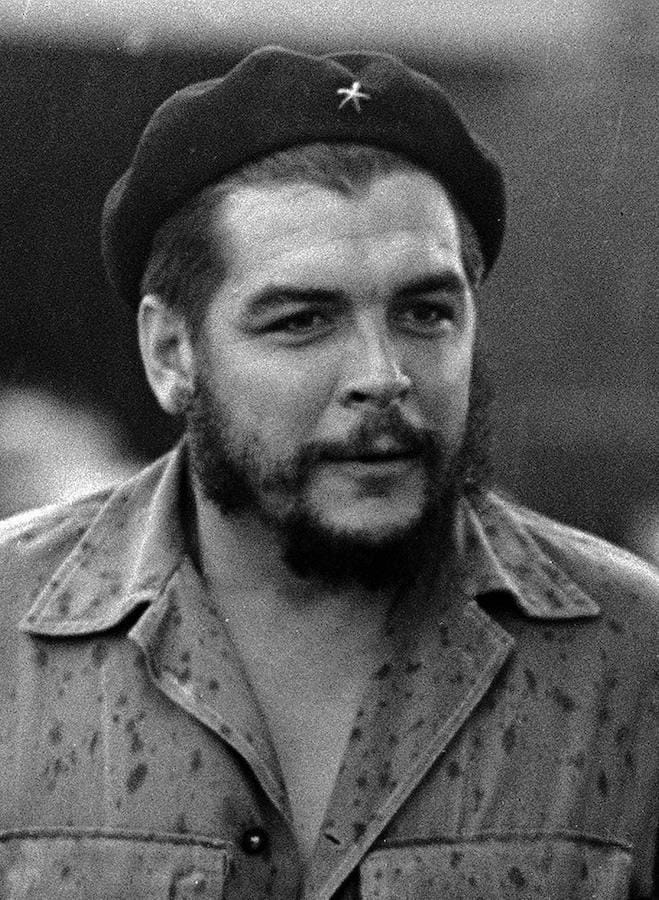 Primer plano de Ernesto Che Guevara. 