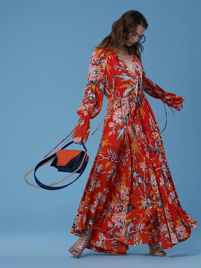Maxi vestido estampado de Diane Von Furstenberg. Precio: 387€ (antes 645€).