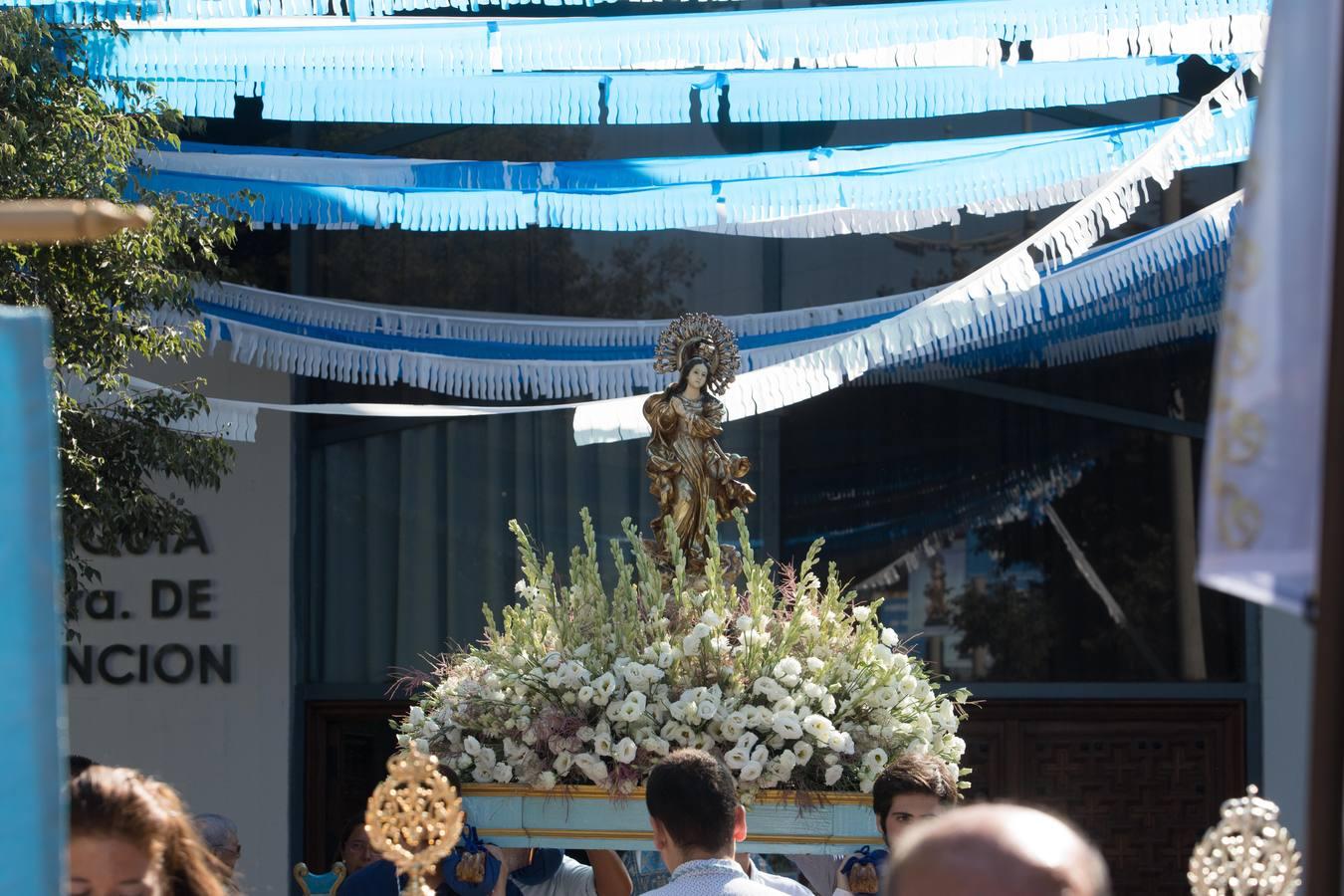 La procesión de la Virgen de la Asunción en el Figueroa, en imágenes