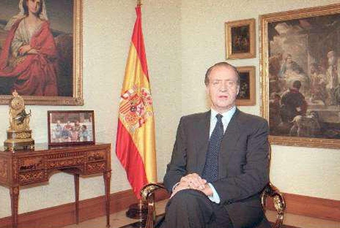 El Rey durante un discurso de Navidad. 