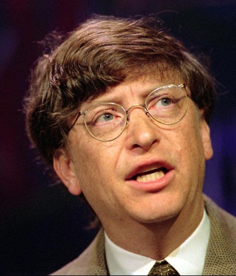 Retrato de Bill Gates. 