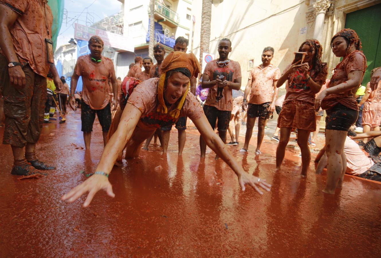 Las mejores imágenes de la Tomatina de Buñol 2018. 