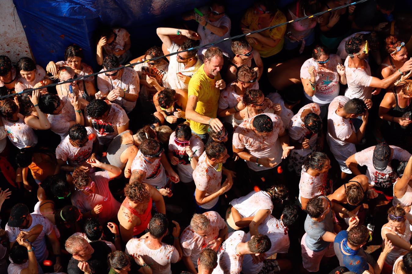 Las mejores imágenes de la Tomatina de Buñol 2018. 