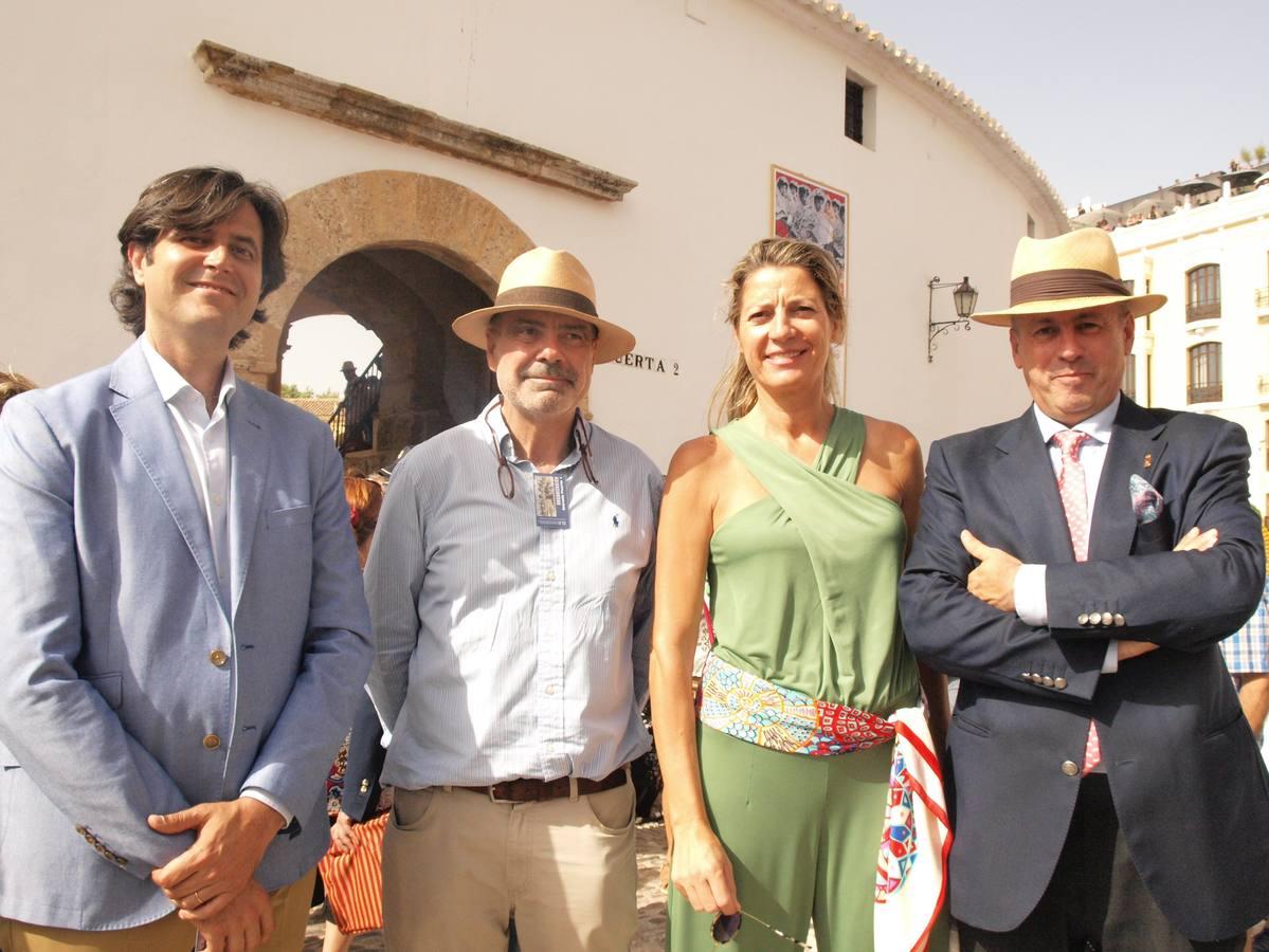 Juan Gaspar, José Juan Morales, Inmaculada Torres y Raimundo Coral, del Real Club de Enganche de Andalucía