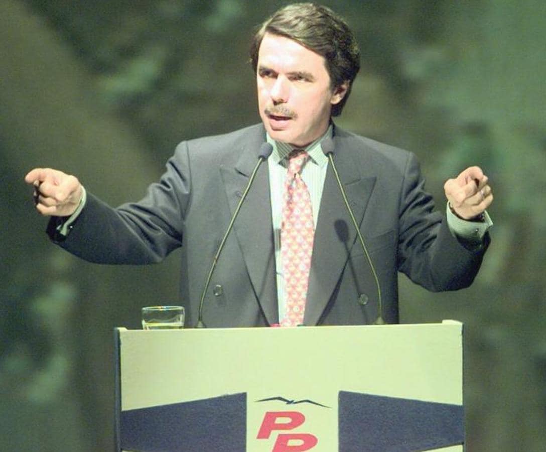 Aznar durante un discurso en Ávila. 