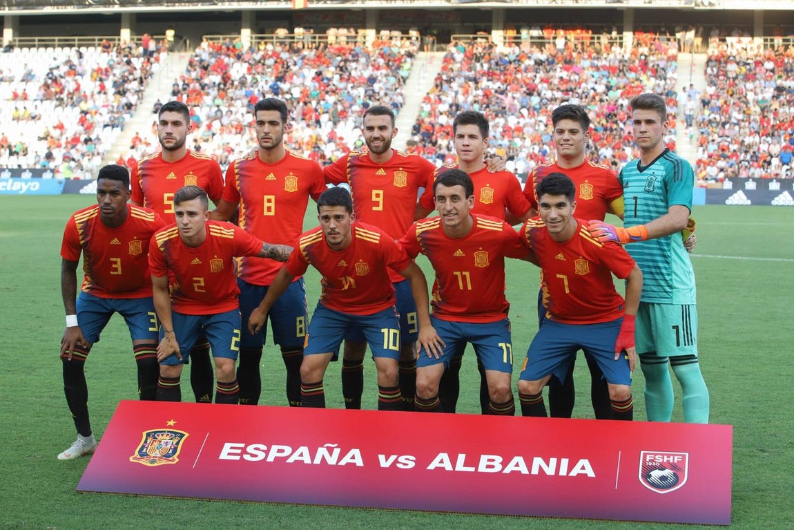 Selección de imágenes del España-Albania