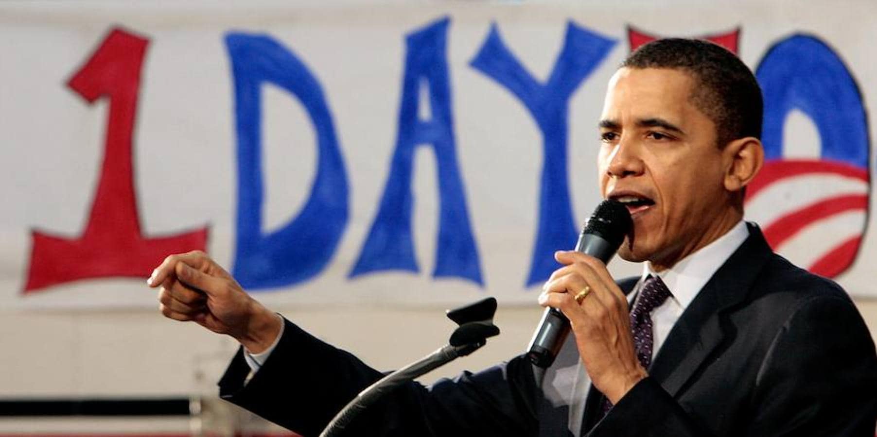 Obama. en un mitin celebrado en 2008. 