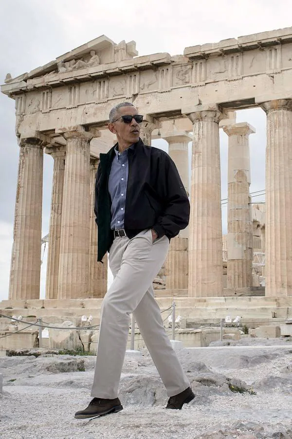 Obama, en la Acrópolis griega. AFP