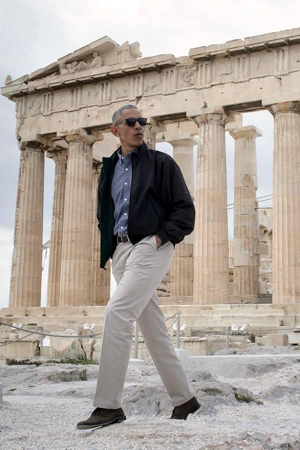 Obama, en la Acrópolis griega. AFP
