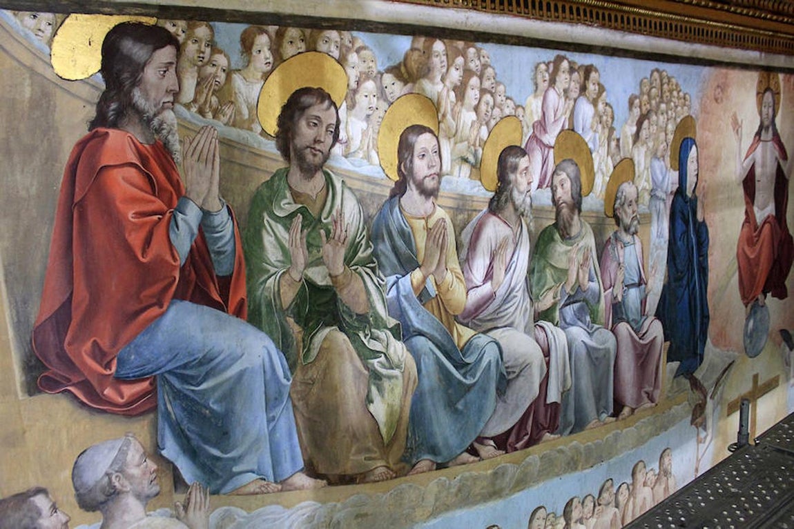 Imágenes de la sala capitular y de la cripta