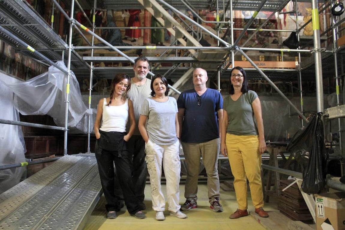 Imágenes de la sala capitular y de la cripta