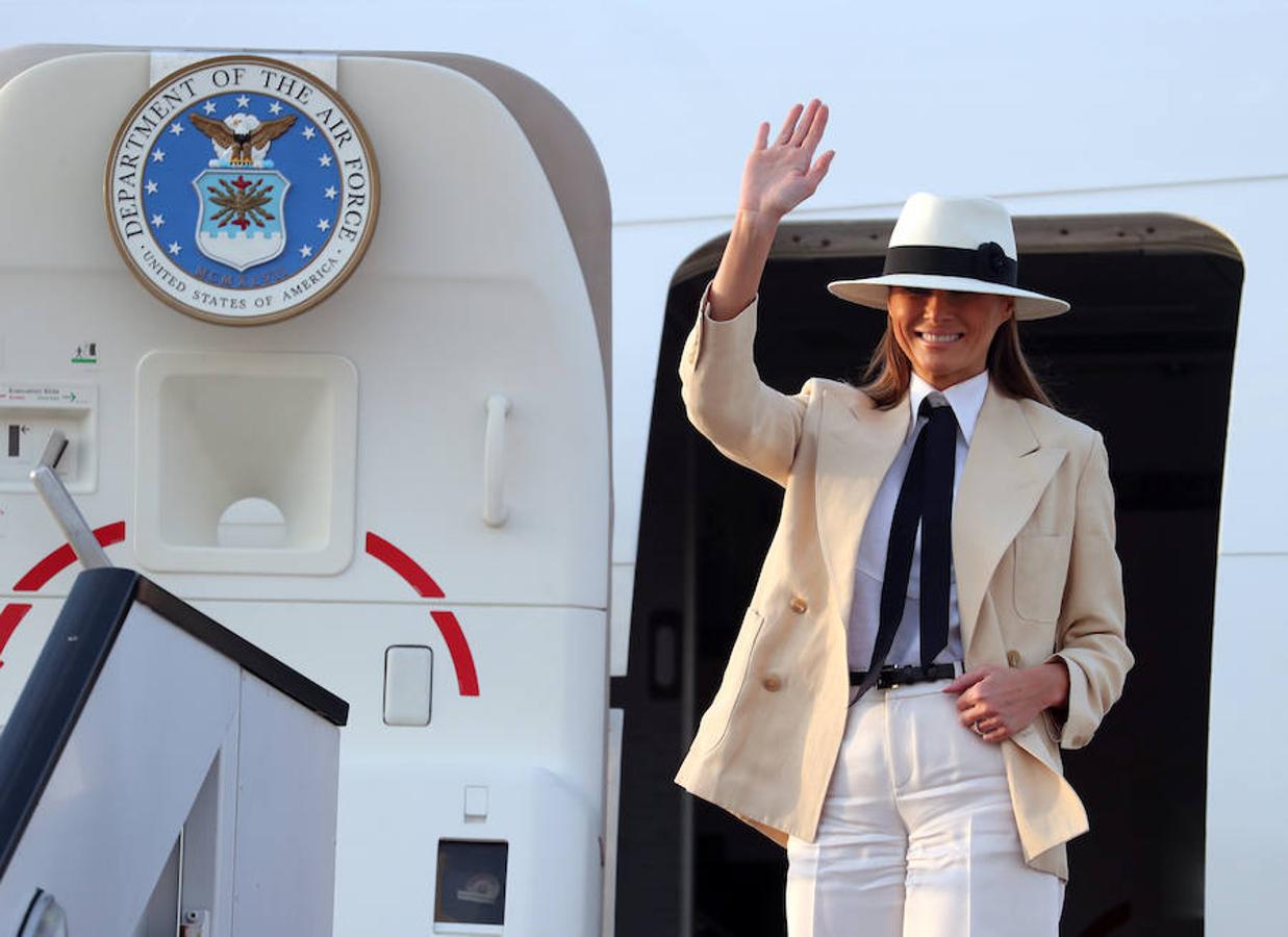 El paseo de Melania Trump por las Pirámides de Egipto, en imágenes. 