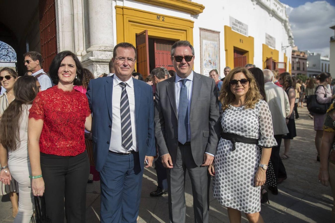 Rosario Moreno, Juan Carlos Cabrera, Juan Espadas y Carmen Ibanco