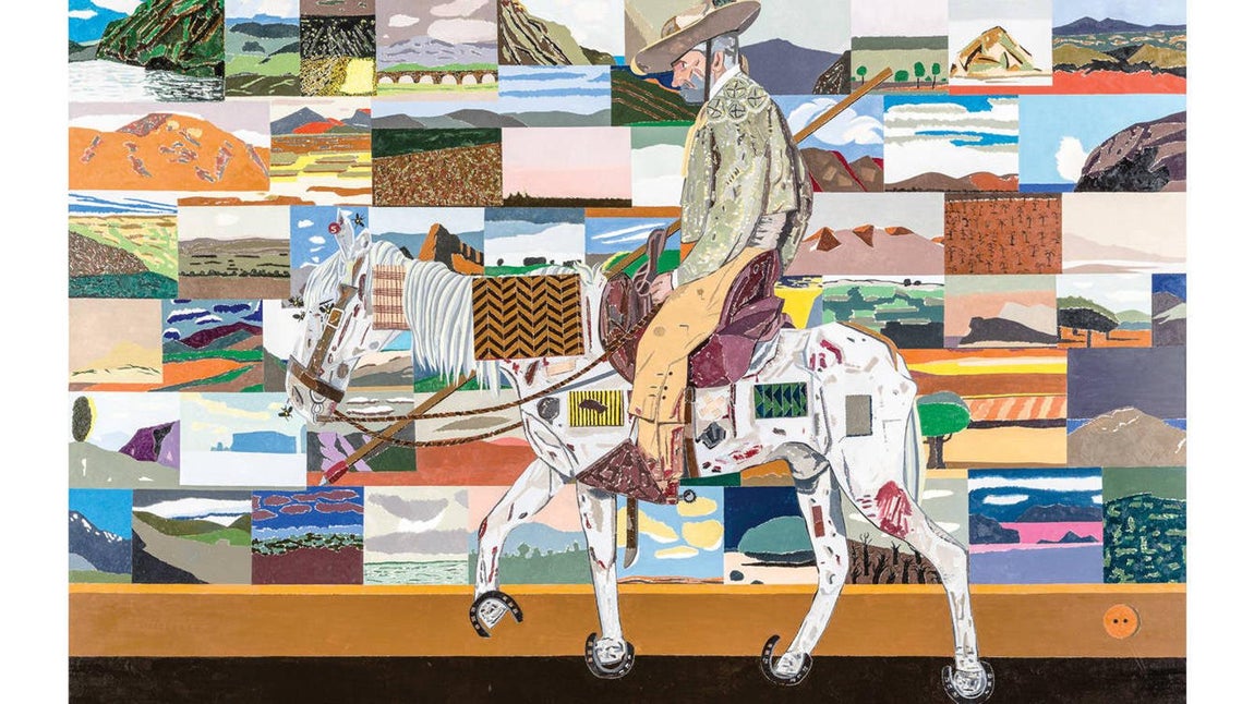 «El retorno de las cruzadas». Una de las últimas obras de Arroyo, capital para entender al artista en su último periodo. «Ese fabuloso pastiche con el que homenajeaba el año pasado a Ignacio Zuloaga y su célebre cuadro ''Victimas de la fiesta''», de acuerdo con Zugaza que organizaba en el Museo de Bellas Artes de Bilbao una confrontación de las dos obras